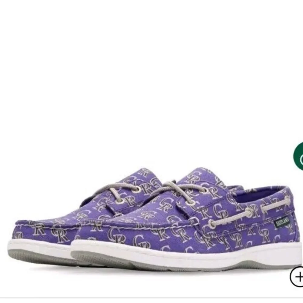 Women's Summer MLB Colorado Rockies Canvas Boat‎ ShoeSz9.5 Baseball Woman's